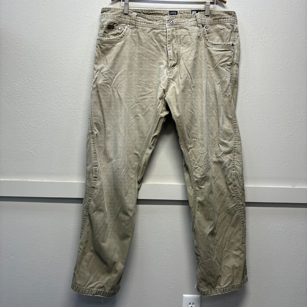 Kuhl Outkast Vintage Patina Dyed Men's Sz 40x32 Green Pants Hiking Outdoor